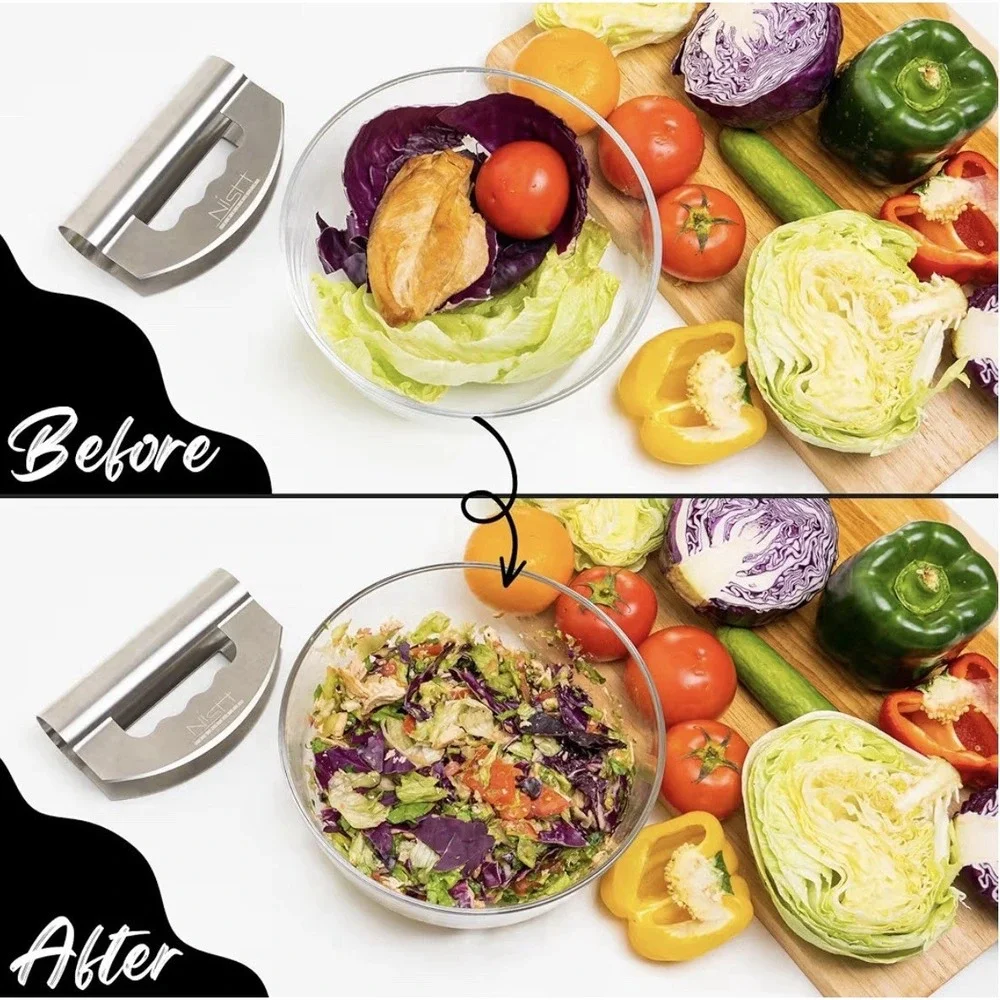 2‎ Blade Food Chopper, Roller w Cover, Nish (Nistt?), Rolling chopper, Stainless